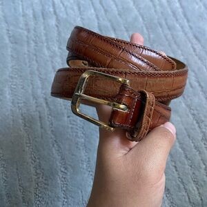 Vintage Brown Leather Belt Size L Unisex